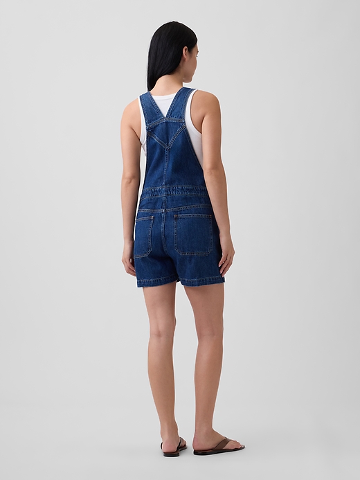 L'image numéro 4 présente Salopette courte en denim