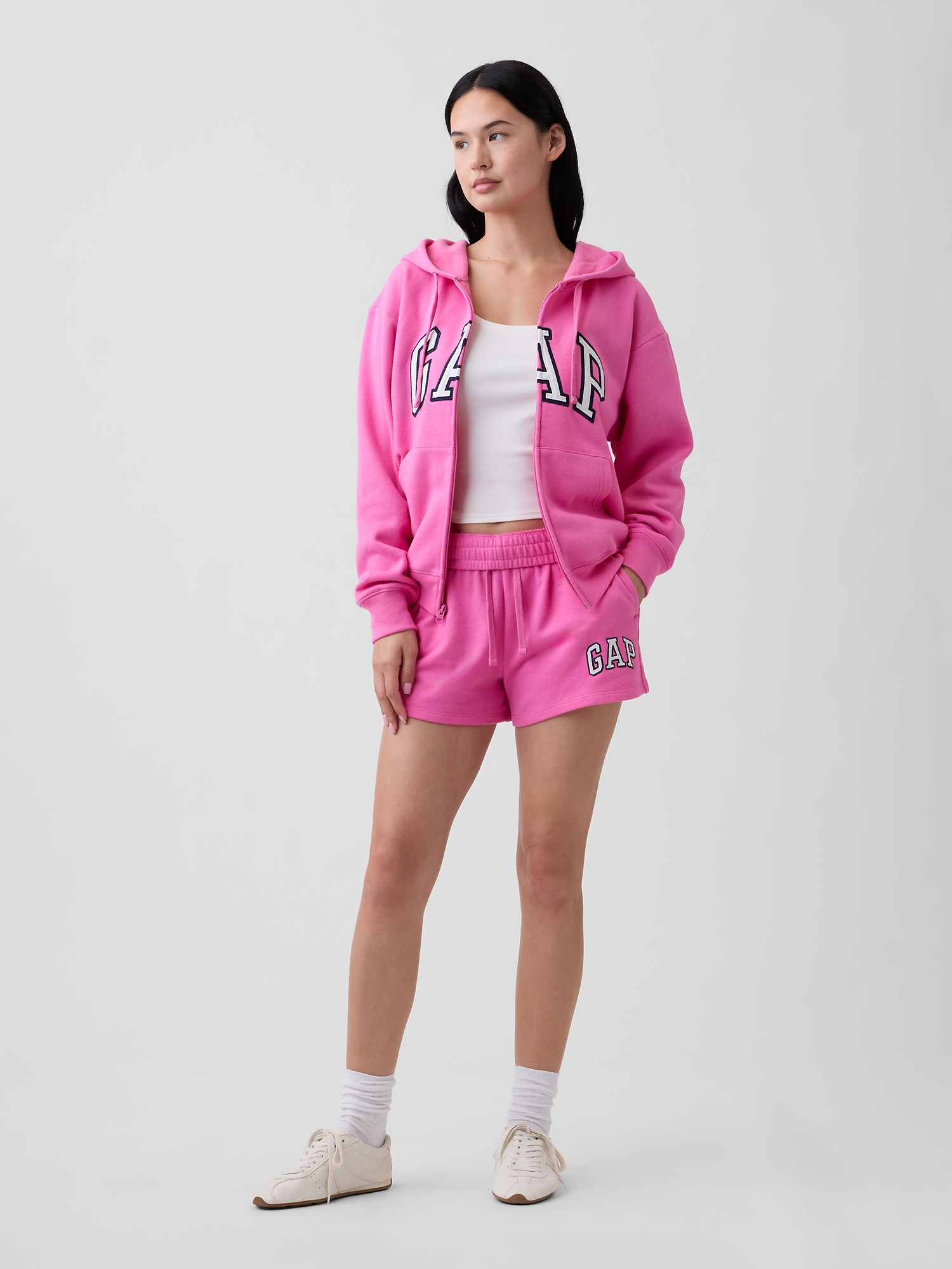 Relaxed Gap Logo Zip Hoodie | Gap Factory