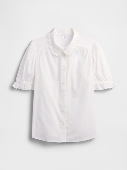 Image number 5 showing, Relaxed Voile Puff Sleeve Top