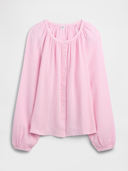 Image number 5 showing, Oversized Gauze Top