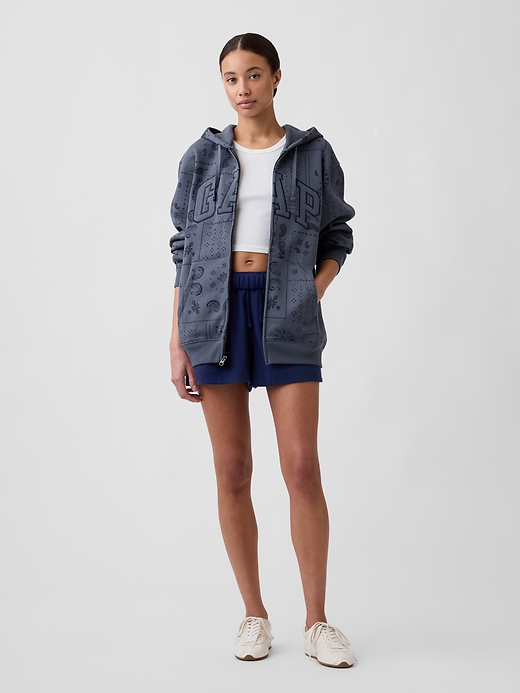 Image number 5 showing, Adult Relaxed Gap Logo Print Zip Hoodie