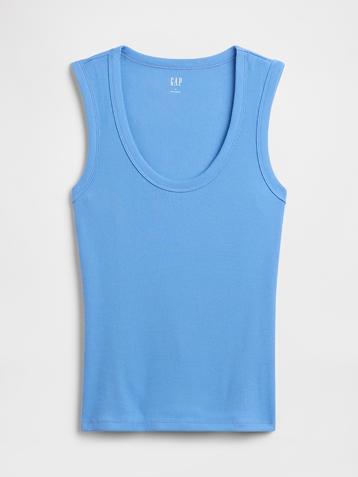 Image number 5 showing, Ribbed Scoopneck Tank Top