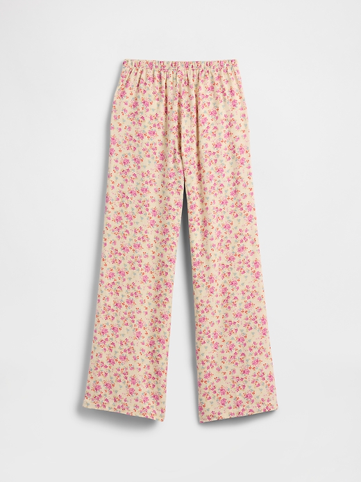 Image number 2 showing, Kids Pull-On Wide-Leg Linen-Blend Pants