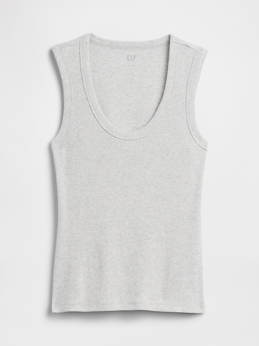 Image number 5 showing, Ribbed Scoopneck Tank Top