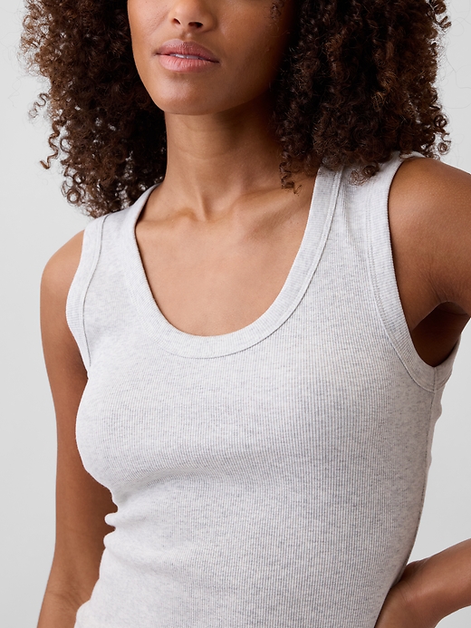 Image number 4 showing, Ribbed Scoopneck Tank Top