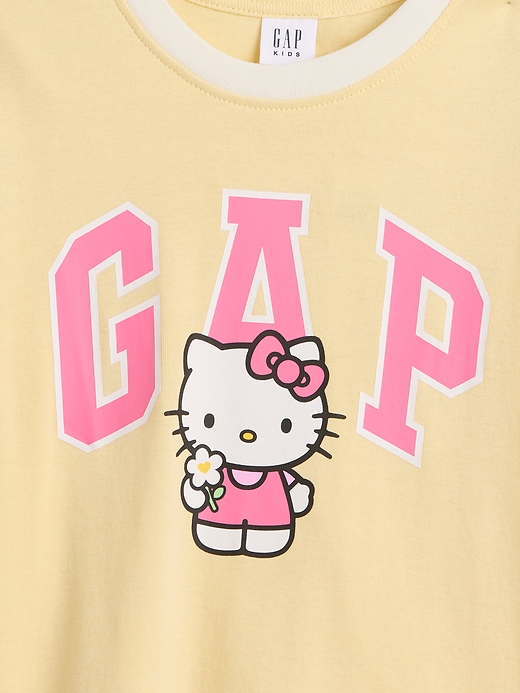 L'image numéro 3 présente T-shirt Hello Kitty à bords contrastants et à logo GapKids
