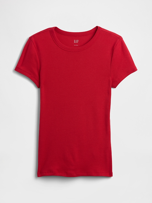L'image numéro 5 présente T-shirt côtelé moderne à bords contrastants
