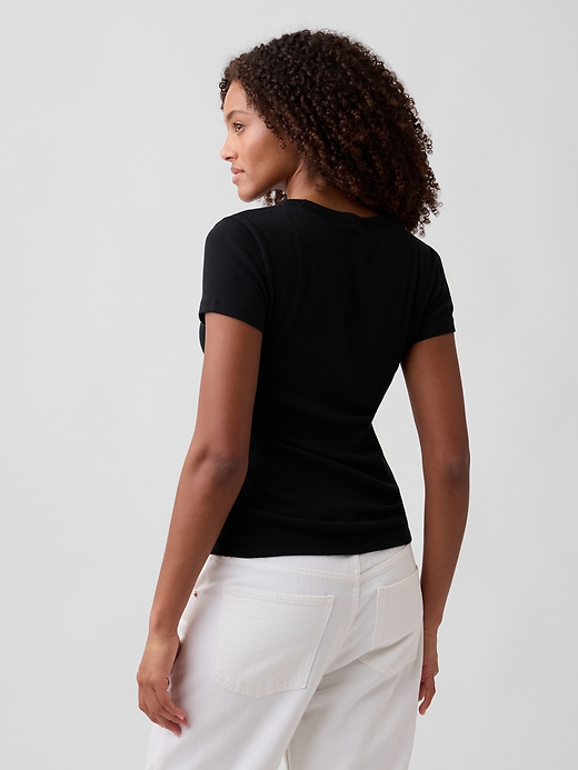 Image number 2 showing, Modern Ribbed Crewneck T-Shirt