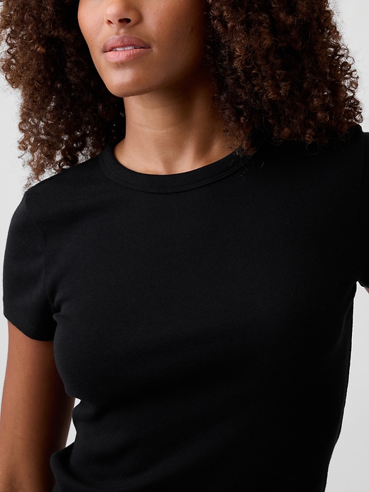 Image number 4 showing, Modern Ribbed Crewneck T-Shirt