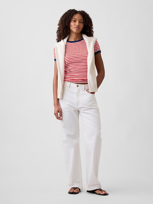 Image number 3 showing, Modern Ribbed Crewneck T-Shirt