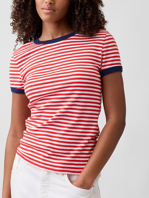 Image number 4 showing, Modern Ribbed Crewneck T-Shirt