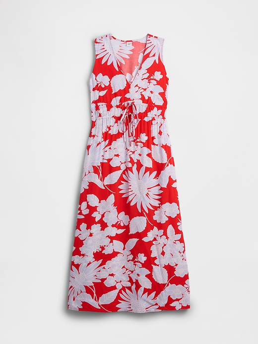 Image number 4 showing, Sleeveless Tie-Front Maxi Dress