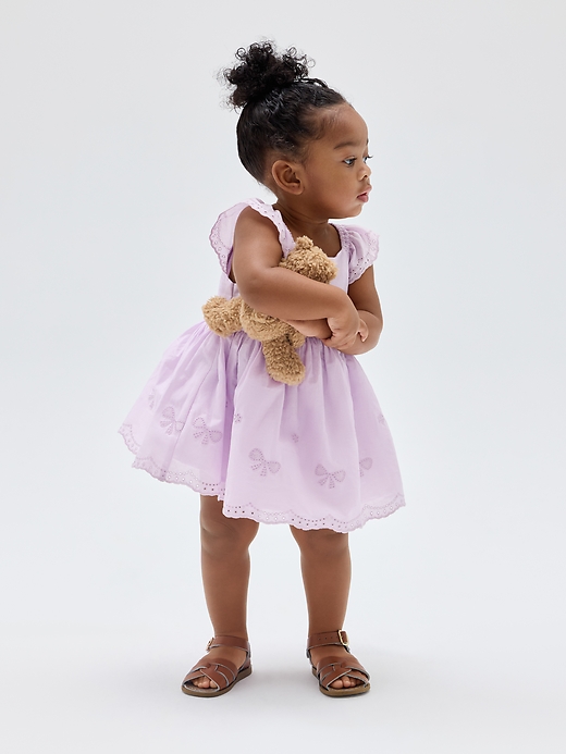 Image number 4 showing, Baby Eyelet Two-Piece Dress Set