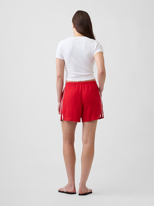 Image number 4 showing, 4" Pull-On Linen-Blend Shorts