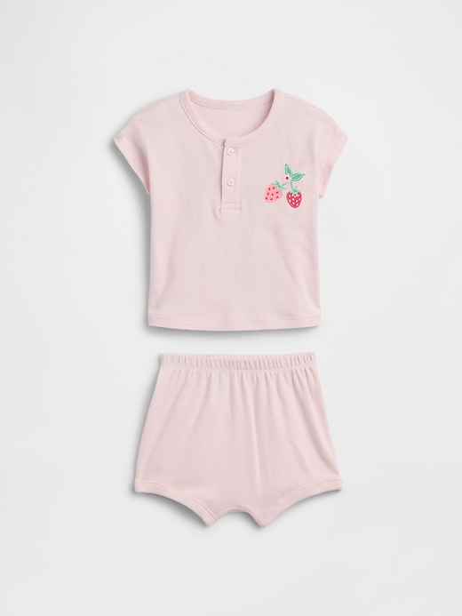 Image number 1 showing, Baby Two-Piece Graphic Outfit Set