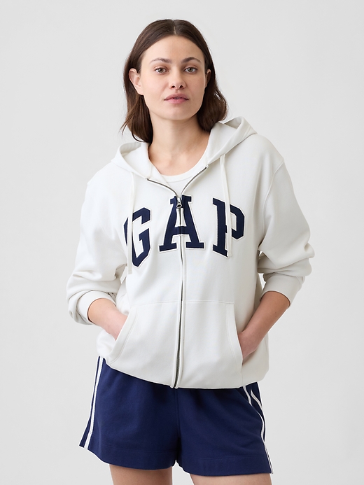 Image number 4 showing, Adult Relaxed Gap Logo Zip Hoodie