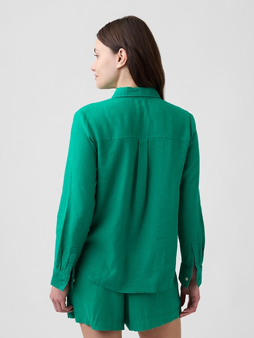 Image number 2 showing, Linen-Blend Easy Shirt