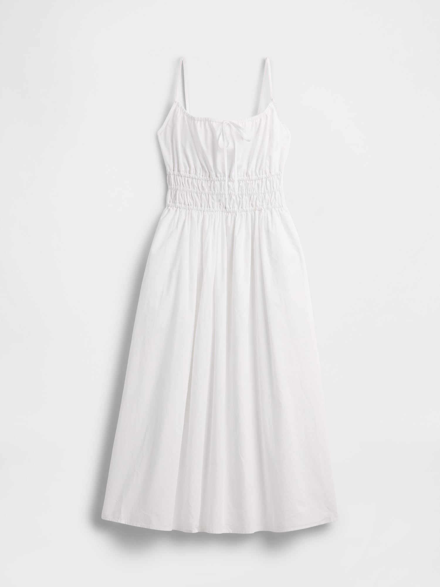 Smocked Tie-Front Midi Dress | Gap Factory