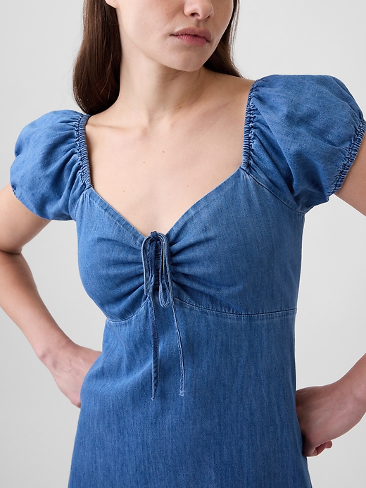 Image number 3 showing, Puff Sleeve Midi Dress