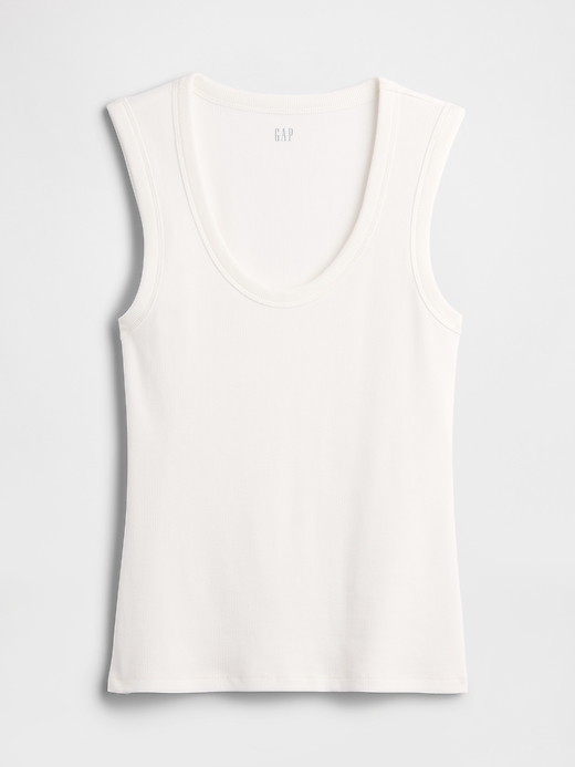 Image number 5 showing, Ribbed Scoopneck Tank Top