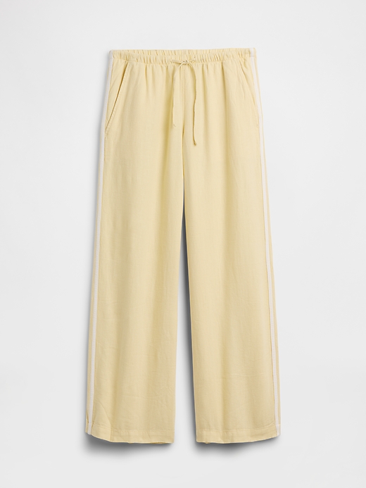 Image number 5 showing, Linen-Blend Stripe Wide-Leg Pants