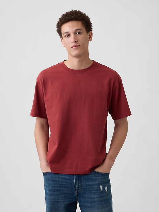 L'image numéro 1 présente T-shirt à coupe droite VintageDoux