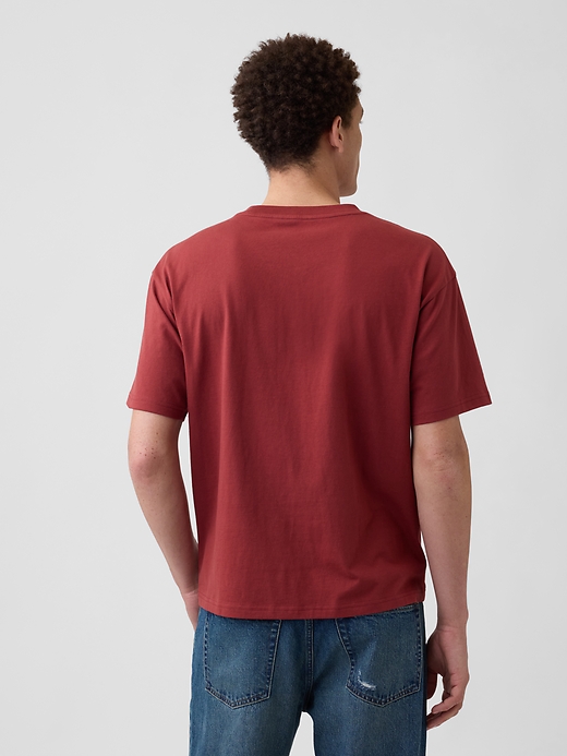 L'image numéro 2 présente T-shirt à coupe droite VintageDoux