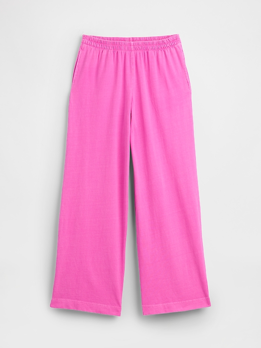 Image number 4 showing, Heavyweight Pull-On Wide-Leg Crop Pants