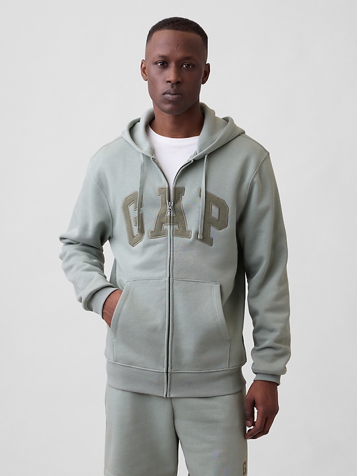Image number 1 showing, Adult Relaxed Gap Logo Zip Hoodie