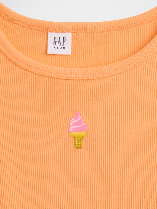 Image number 3 showing, Kids Ribbed Crewneck T-Shirt