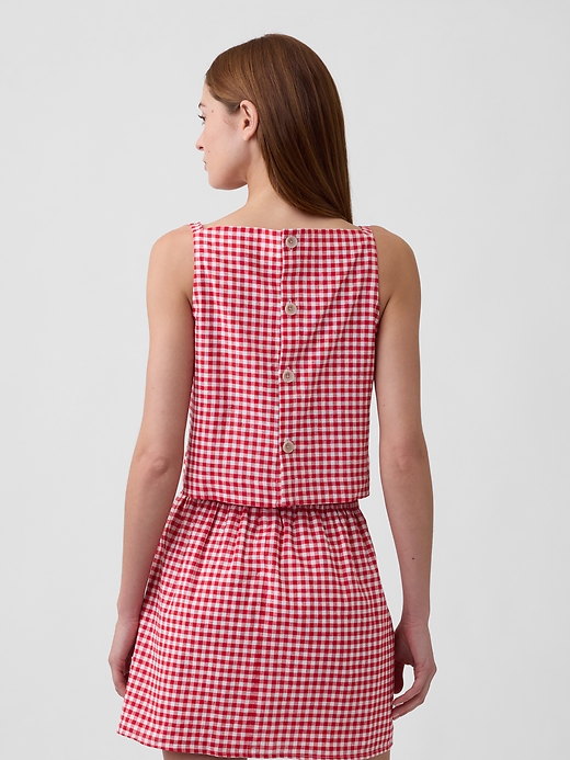 Image number 2 showing, Linen-Blend Apron Top