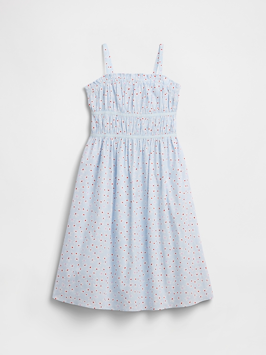 Image number 1 showing, Kids Print Smocked Midi Dress
