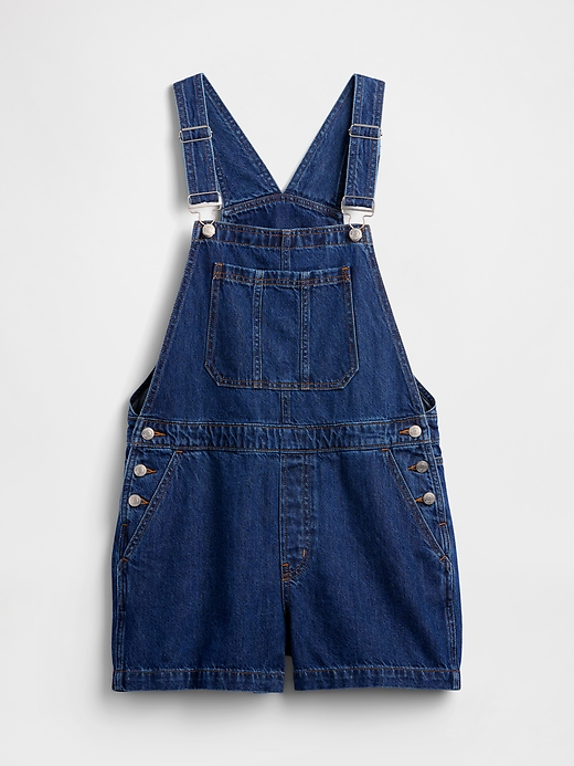 L'image numéro 7 présente Salopette courte en denim