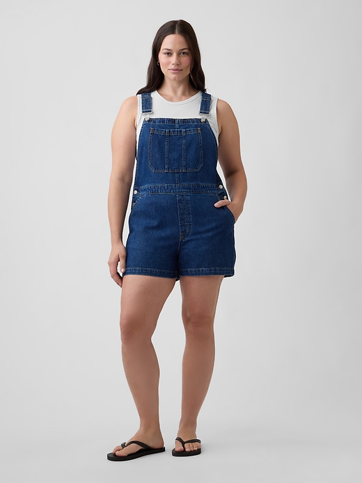 L'image numéro 5 présente Salopette courte en denim
