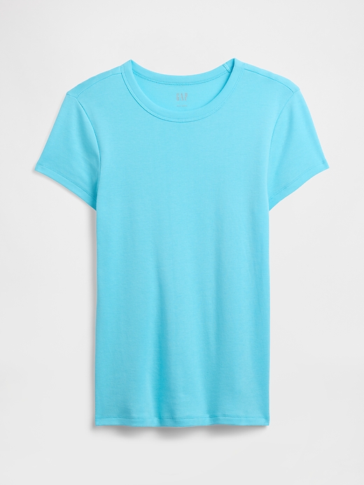 L'image numéro 5 présente T-shirt côtelé moderne à bords contrastants