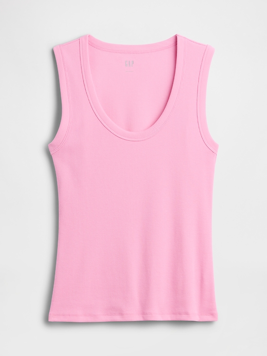 Image number 5 showing, Ribbed Scoopneck Tank Top
