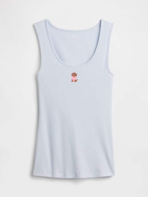 L'image numéro 5 présente Camisole côtelée à encolure dégagée