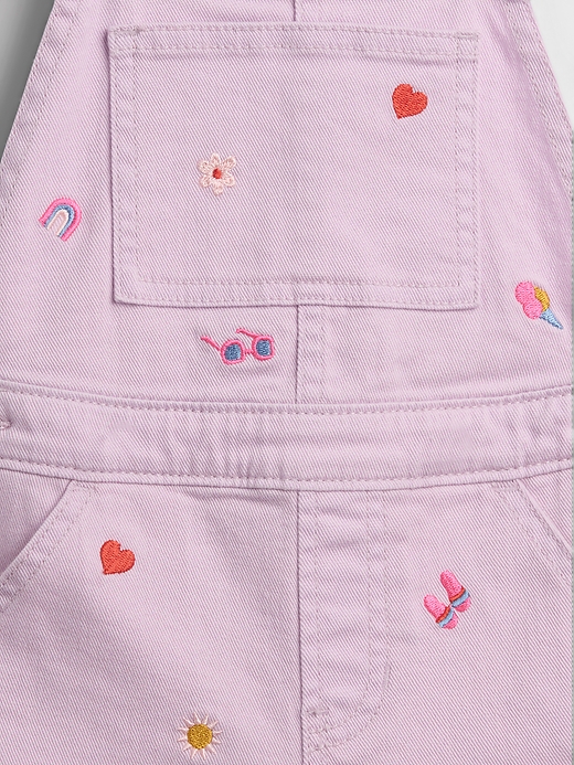 Image number 3 showing, babyGap Embroidered Denim Shortalls