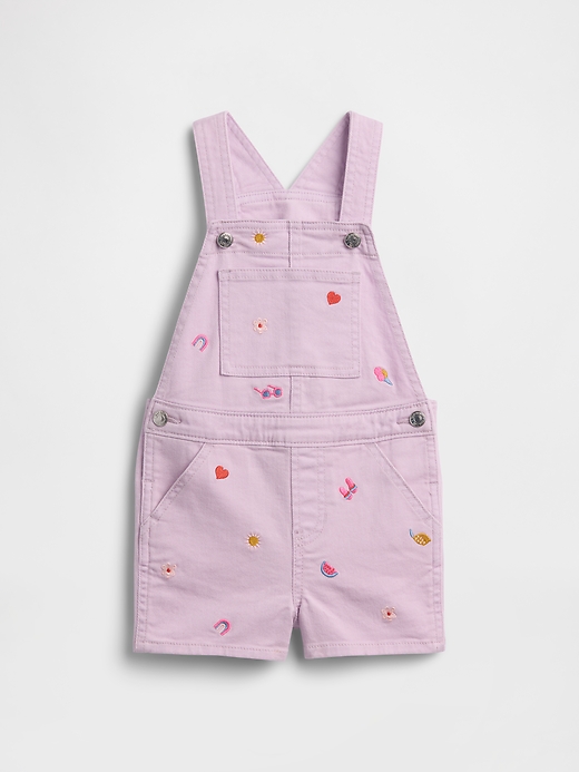 Image number 1 showing, babyGap Embroidered Denim Shortalls