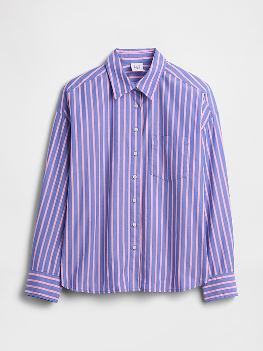 L'image numéro 5 présente Chemise surdimensionnée en popeline