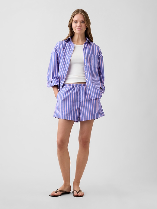 Image number 1 showing, Relaxed Pull-On Poplin Shorts