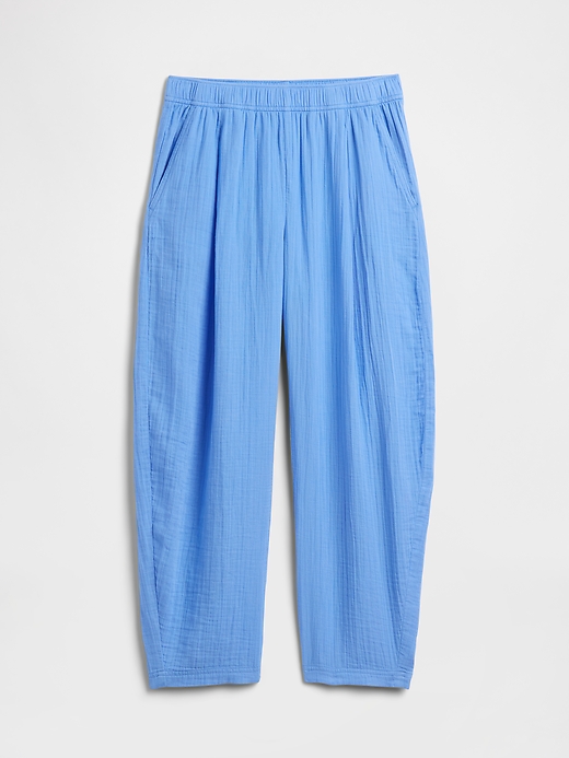 Image number 5 showing, Mid Rise Pull-On Barrel Gauze Pants