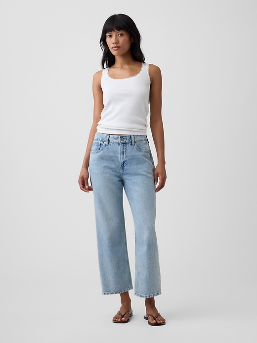 Image number 3 showing, Ribbed Lace-Trim Tank Top