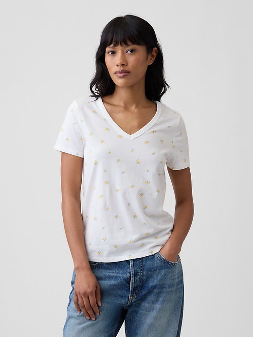 Image number 1 showing, Favorite Print V-Neck T-Shirt