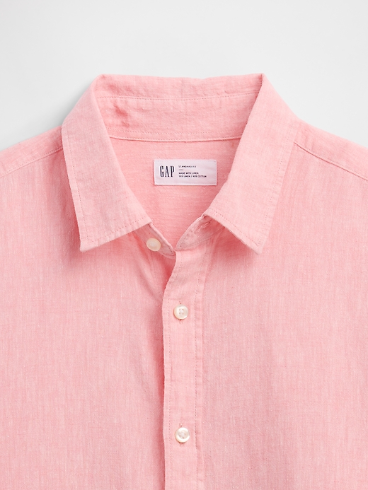 Image number 4 showing, Linen-Blend Shirt in Standard Fit