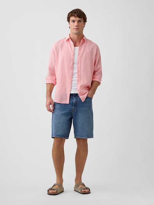 Image number 3 showing, Linen-Blend Shirt in Standard Fit