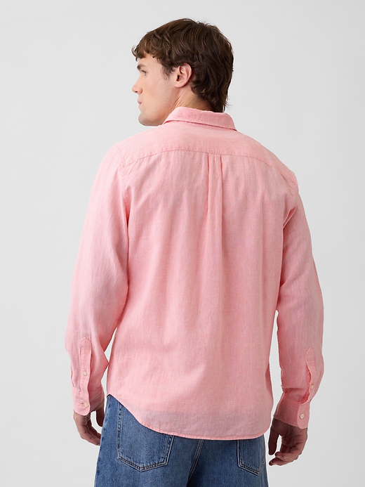 Image number 2 showing, Linen-Blend Shirt in Standard Fit