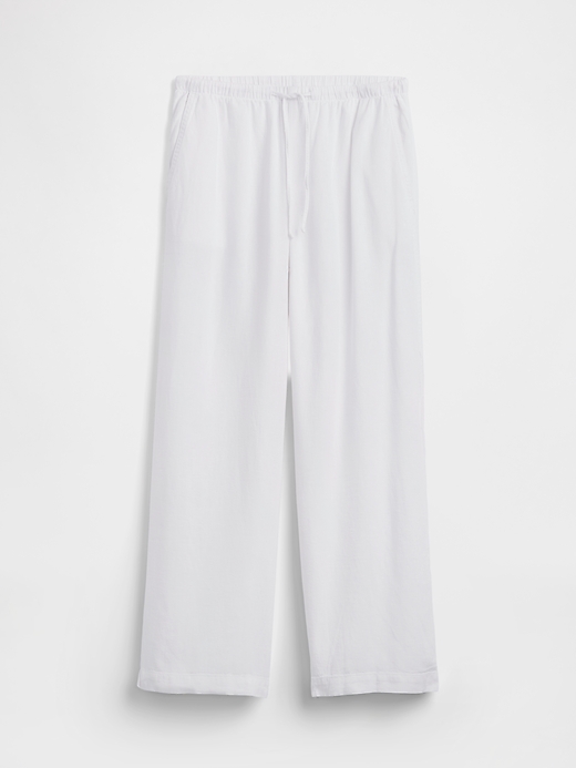 Image number 7 showing, Relaxed Linen-Blend Wide-Leg Pants