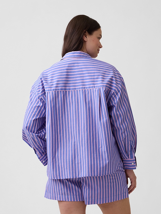 Image number 6 showing, Relaxed Pull-On Poplin Shorts