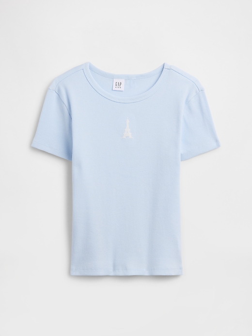 Image number 1 showing, Kids Ribbed Crewneck T-Shirt